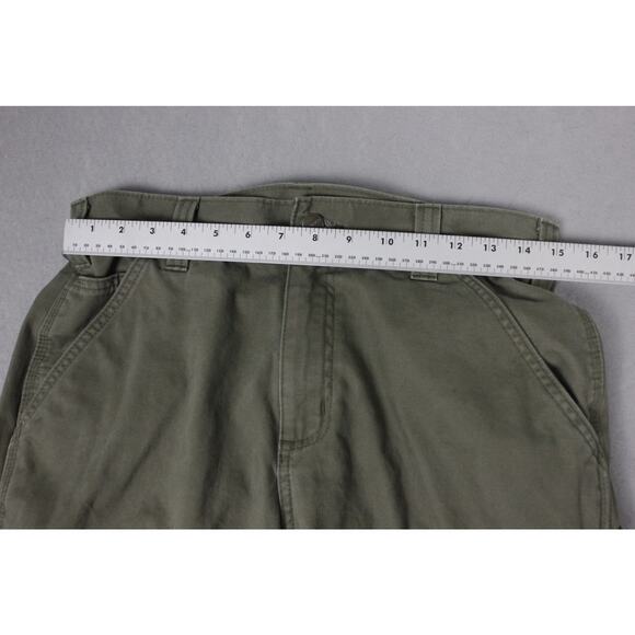 Carhartt Relaxed Fit Carpenter Pants Olive Green Workwear 31x34 Mens - Picture 5 of 9